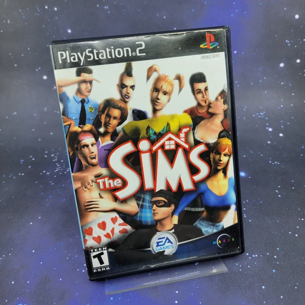 The Sims Sony PlayStation 2 PS2 Game EA Games Maxis SLUS 20573 Blue Disc CIB